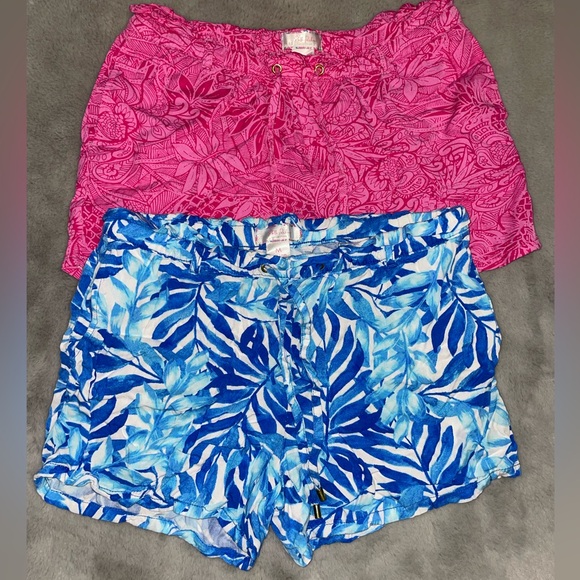 🌴Stella Parker Women's Pink and Blue Shorts - Picture 2 of 11